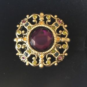 NIB Heidi Daus Size 7 Regal Amethyst Ring